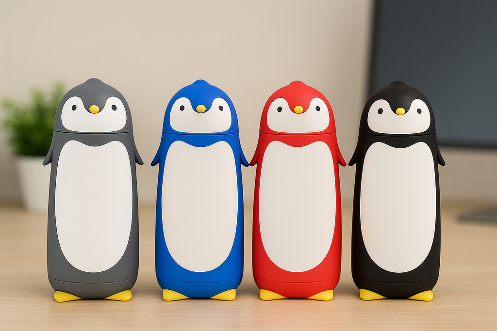 Cute Penguin Mini Flask 280ml