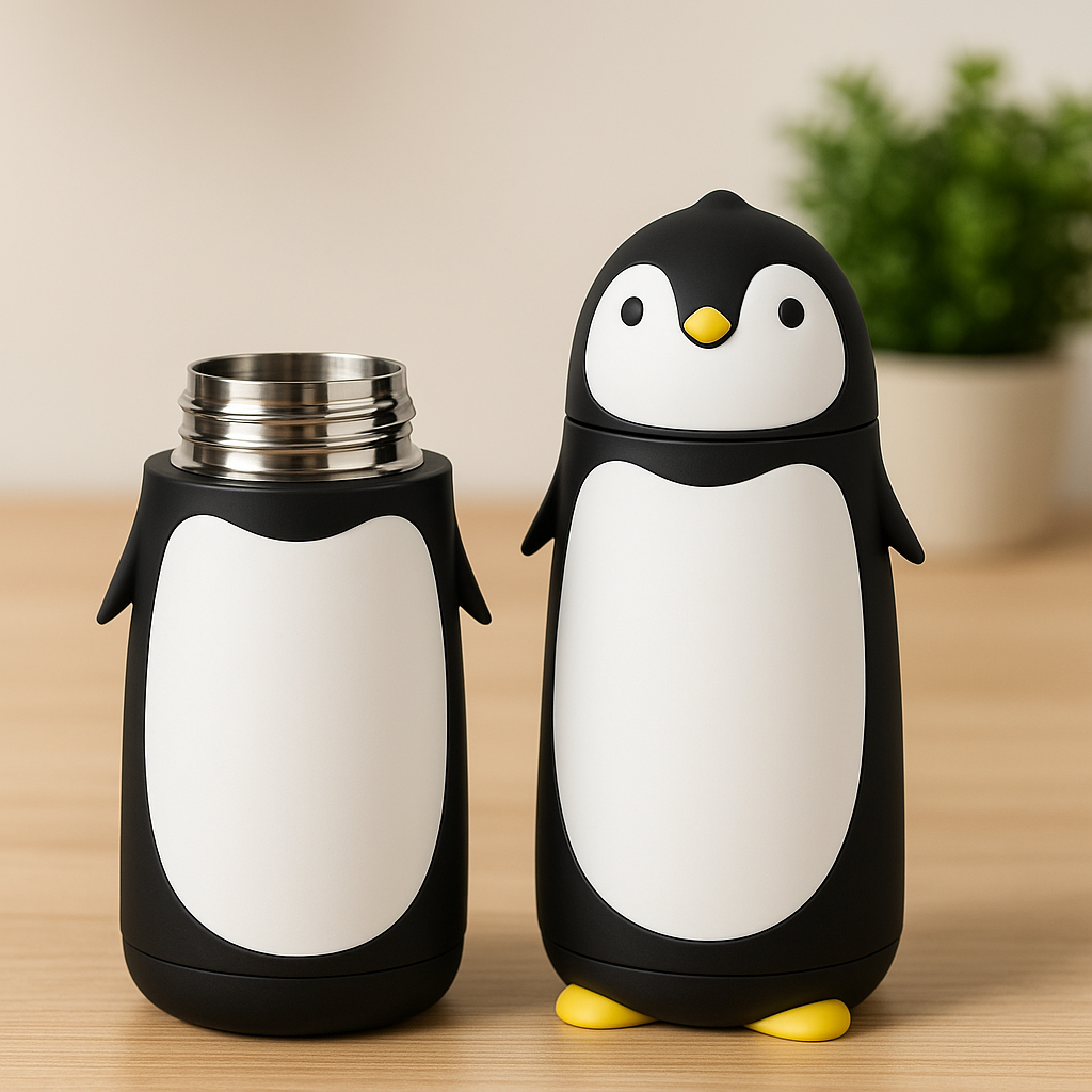 Cute Penguin Mini Flask 280ml