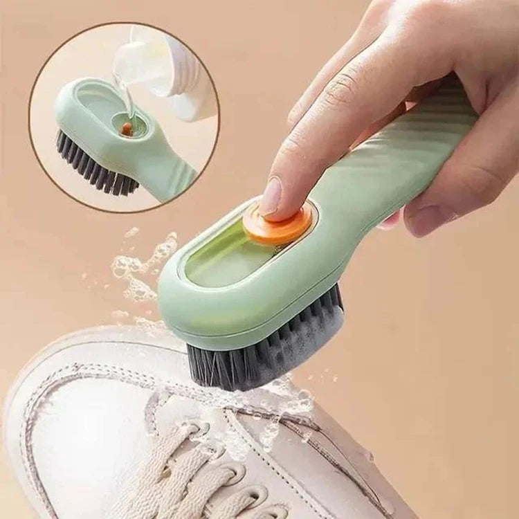 Multifunctional Liquid Brush  Quick Push Cleaning Tool for Shoes, Clothes, and Home Use