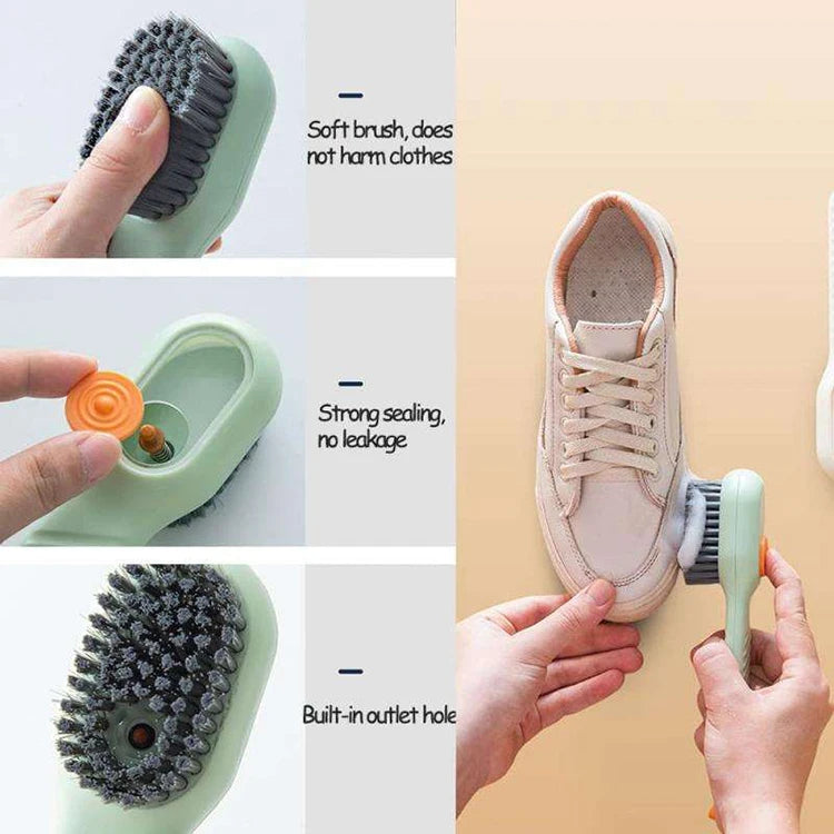Multifunctional Liquid Brush  Quick Push Cleaning Tool for Shoes, Clothes, and Home Use