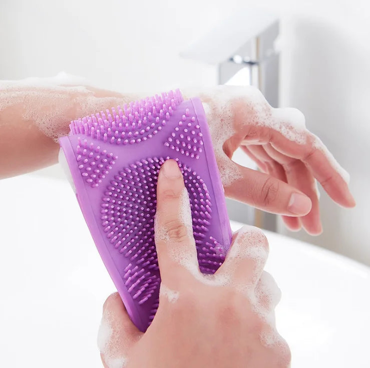 Hot-Selling Silicone Body Scrubber Belt Long Handle, Smooth Skin Care